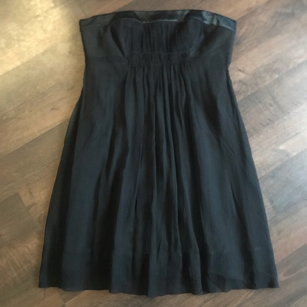 BCBG black strapless dress